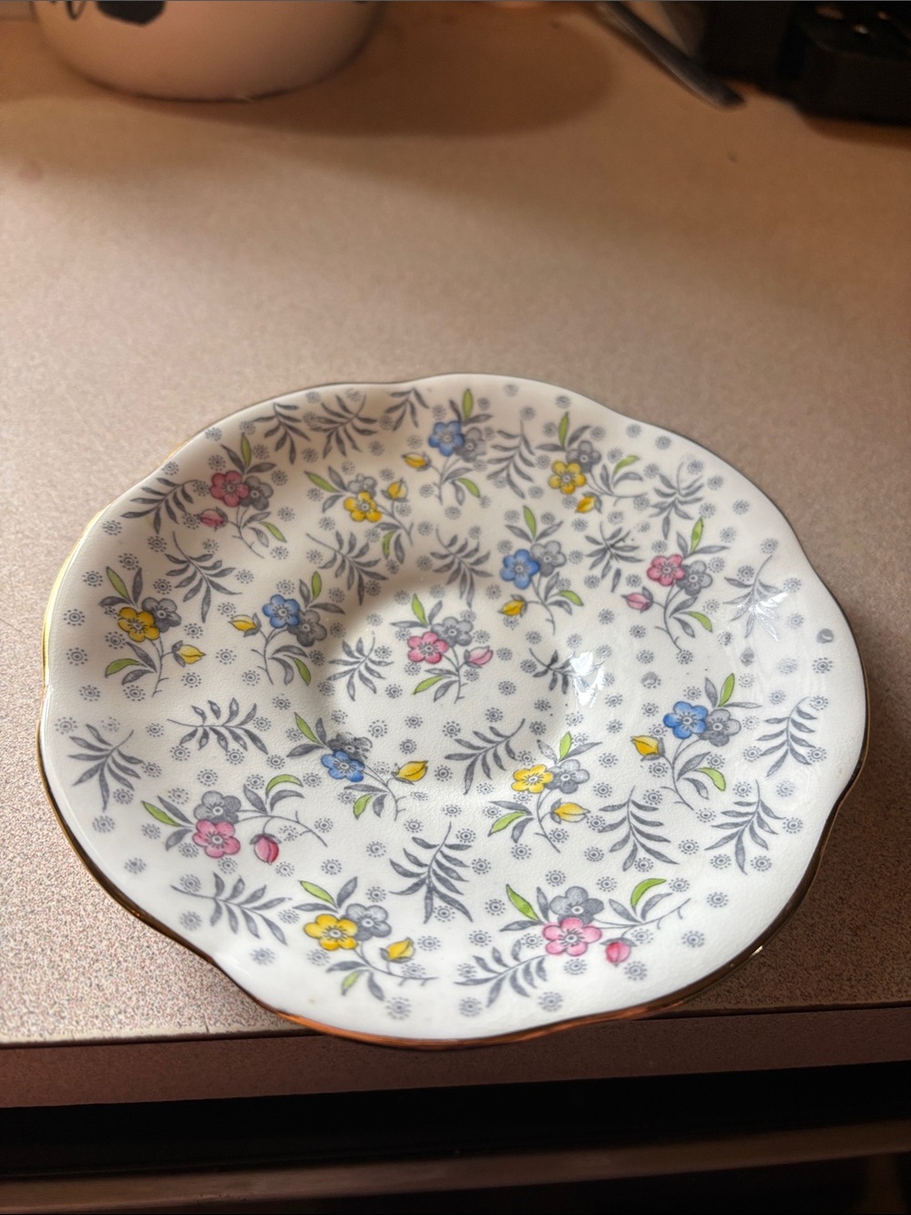 Ina White Porcelain Trinket Dish with Subtle Yellow Accent